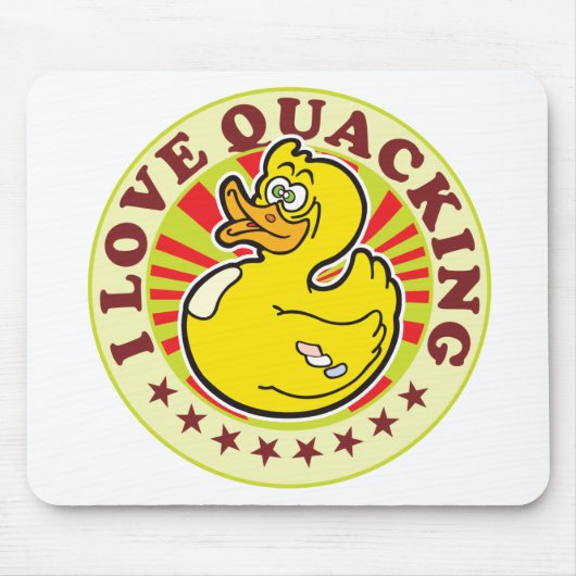私はQuackingを愛します マウスパッド (正面)