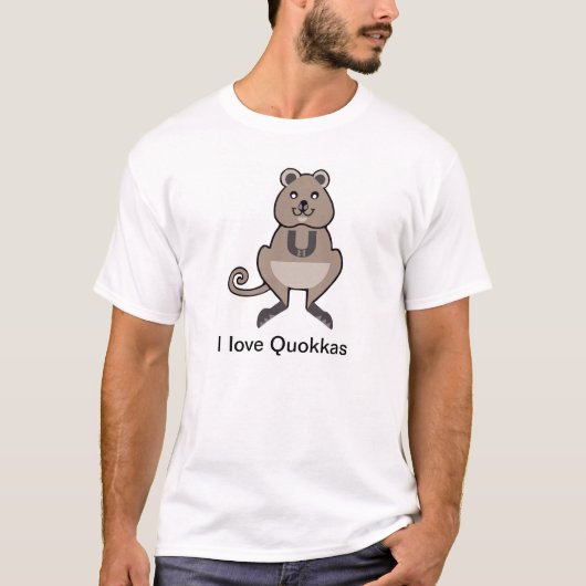 私はQUOKKASを愛する – オーストラリア – 有袋類 – 自然 Tシャツ (正面)