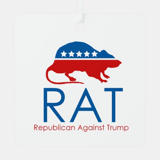 私はR.A.T:トランプのセラミックまたは メタルオーナメント (裏面)