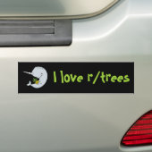 私はr/treesのバンパーステッカーを愛します バンパーステッカー (車上)