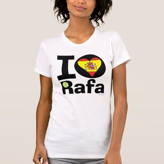 私はRafaスペインの旗のTシャツを愛します Tシャツ (正面)