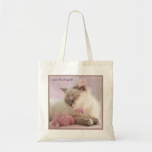 私はRagdollの私のバッグを愛します トートバッグ (正面)