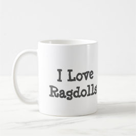 私はRagdollsのマグを愛します コーヒーマグカップ