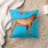 私はRedboneの私のCoonhoundを愛します クッション (ブランケット)