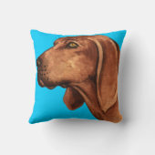 私はRedboneの私のCoonhoundを愛します クッション (裏面)