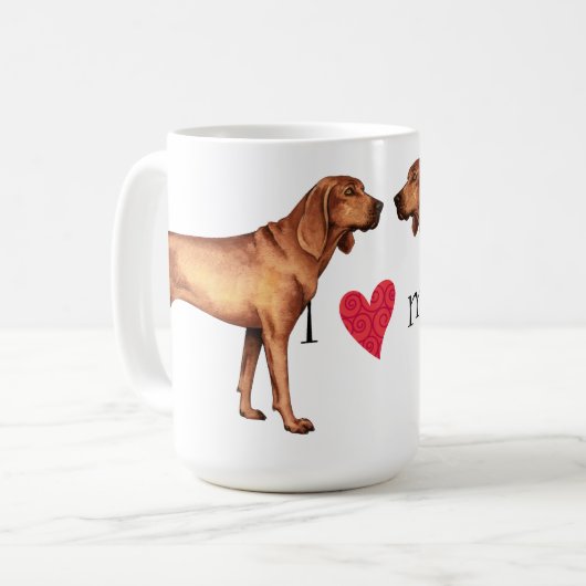 私はRedboneの私のCoonhoundを愛します コーヒーマグカップ (正面左)