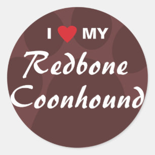 私はRedboneの私のCoonhoundを愛します ラウンドシール