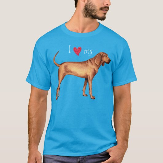 私はRedboneの私のCoonhoundを愛します Tシャツ (正面)