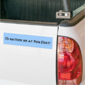 私はRenのFestにむしろあります! バンパーステッカー (トラック上)