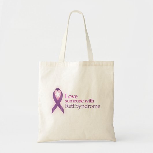 私はRettシンドロームとの誰かを-トートバック愛します トートバッグ (正面)