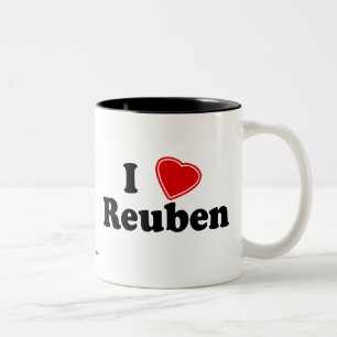 私はReubenを愛します ツートーンマグカップ