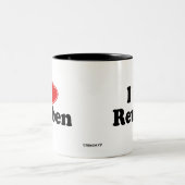 私はReubenを愛します ツートーンマグカップ (中央)