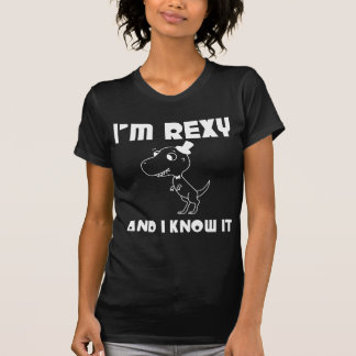 私はRexyであり、それを知っています(白写真) Tシャツ