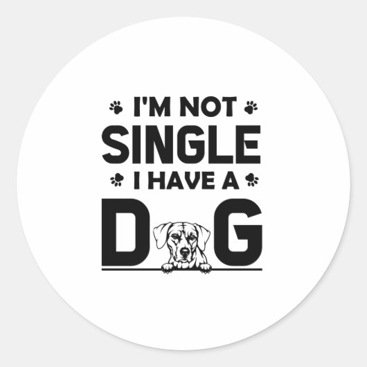 私はRhodesian Ridgeback独身のではない ラウンドシール (正面)