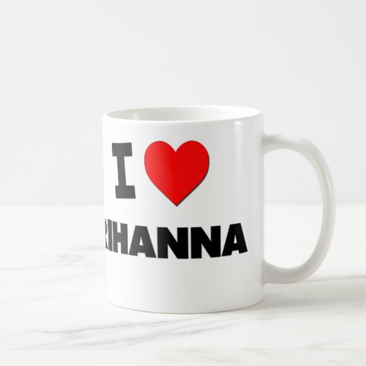私はRihannaを愛します コーヒーマグカップ (右)