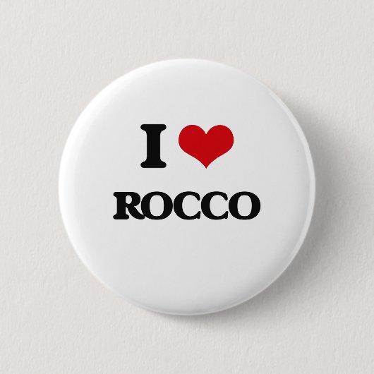 私はRoccoを愛します 缶バッジ (正面)