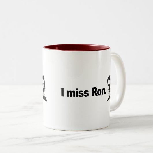 私はRON 2を恋しく思います ツートーンマグカップ (正面右)