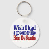 私はRon DeSantis赤い青い文字知事がいた キーホルダー (正面)