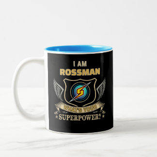 私はROSSMANです 私のスーパーパワーは何ですか ツートーンマグカップ