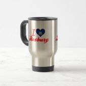 私はRoxbury、ニューヨークを愛します トラベルマグ (正面左)