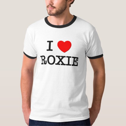 私はRoxieを愛します Tシャツ (正面)