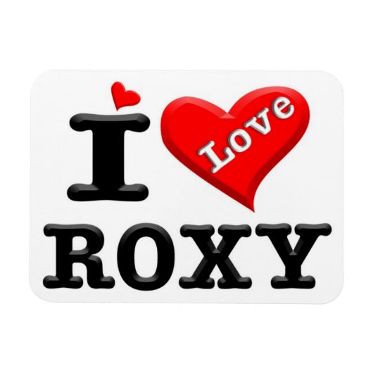 私はROXYマグネットが大好き マグネット (横)