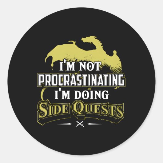 私はRpgのサイドクエストをしている先延ばしではない ラウンドシール (正面)