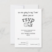 私はRSVPと言モーう結婚。 出欠カード (正面)