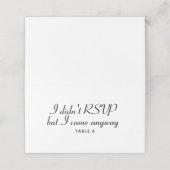 私はRSVPを見せなかった来が、とにかくおもしろいのテー結婚ブル プレイスカード (外部開封)