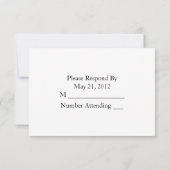 私はRSVPカードの結婚をします 出欠カード (裏面)