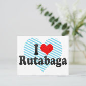私はRutabagaが大好き ポストカード (スタンド正面)