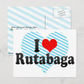 私はRutabagaが大好き ポストカード (正面/裏面)