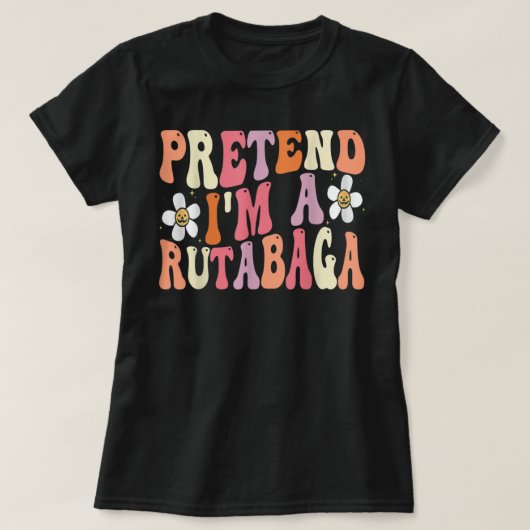 私はRutabaga衣装フードハローウィーおもしろいのフードフードフードフードフードフードフードフー Tシャツ (デザイン正面)