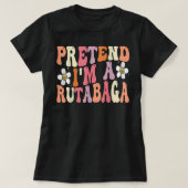 私はRutabaga衣装フードハローウィーおもしろいのフードフードフードフードフードフードフードフー Tシャツ (デザイン正面)