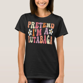 私はRutabaga衣装フードハローウィーおもしろいのフードフードフードフードフードフードフードフー Tシャツ