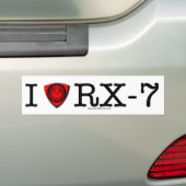 私はRX-7を愛します バンパーステッカー (車上)
