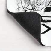 私はRX-7を漂わせることを愛します マウスパッド (コーナー)