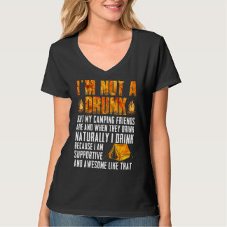私はSではない飲が、私のキャンプの友達おもしろいは Tシャツ