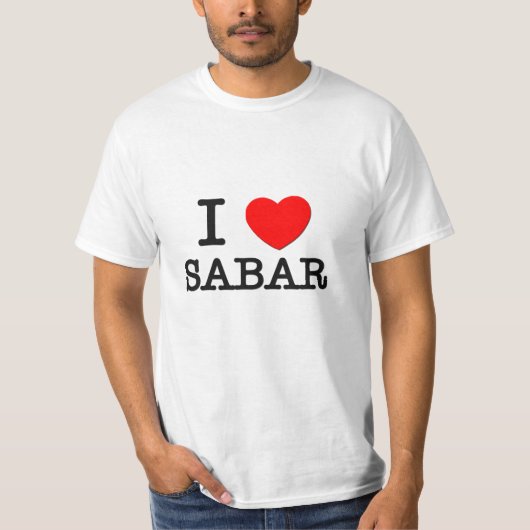 私はSabarを愛します Tシャツ (正面)