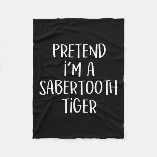 私はSabertooth虎のコスチュームおもしろいハロ フリースブランケット (正面)