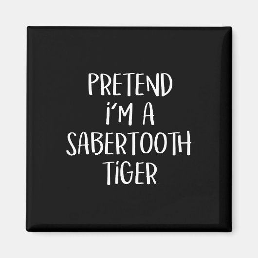 私はSabertooth虎のコスチュームおもしろいハロ マグネット (正面)