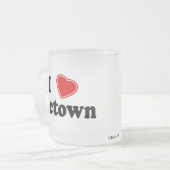 私はSactownを愛します フロストグラスマグカップ (正面左)