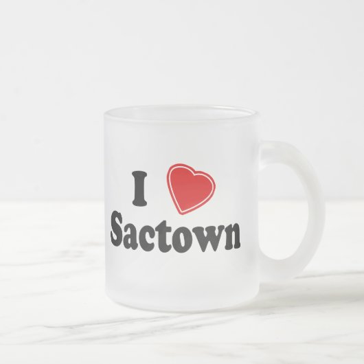 私はSactownを愛します フロストグラスマグカップ (右)