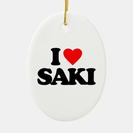 私はSAKIを愛します セラミックオーナメント (正面)