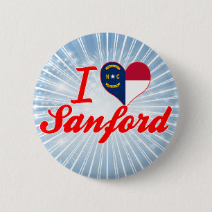私はSanford、ノースカロライナを愛します 缶バッジ