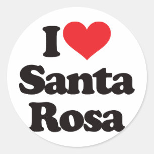 私はSanta Rosaを愛します ラウンドシール