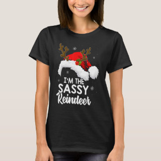 私はSassy Reindeer Christmas Pajamas Family X Tシャツ