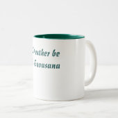 私はSavasanaにむしろいます ツートーンマグカップ (正面右)