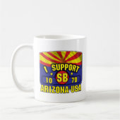私はSB1070 -アリゾナ米国--を支えます コーヒーマグカップ (左)