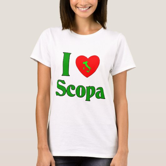 私はScopaを愛します Tシャツ (正面)